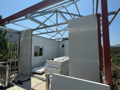 quá trình thi công nhà panel