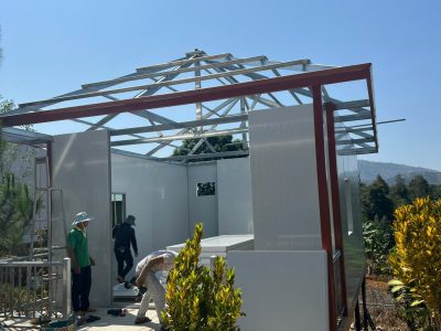 quá trình thi công nhà panel